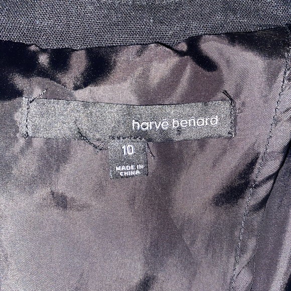 Harve Bernard Linen Blend Blazer/Sport Jacket in black - size 10 - Picture 3 of 9